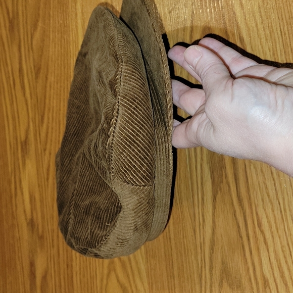 Corduroy Brown Paperboy Cap - Picture 2 of 6